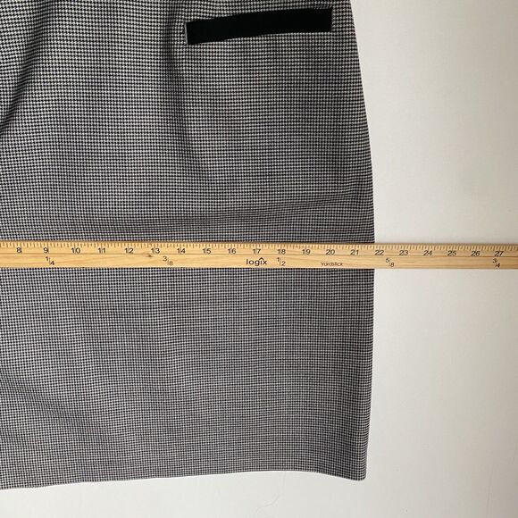 Brooks Brothers Sheath Dress 12 Gray Houndstooth Wool Career Office Wear - Picture 8 of 13